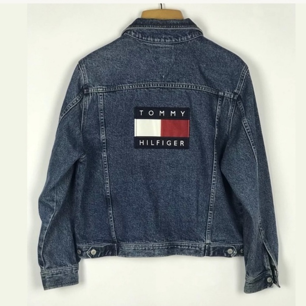 Tommy Hilfiger VTG 90s Big Flag Logo Denim Jacket